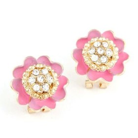 Floral Sparkly Stud Earrings